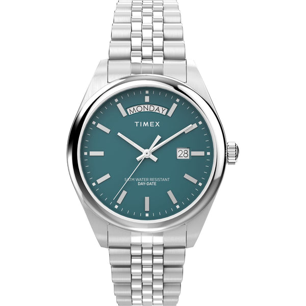TW2V68000 Reloj Timex Legacy Day Hombre Acero Esfera Verde