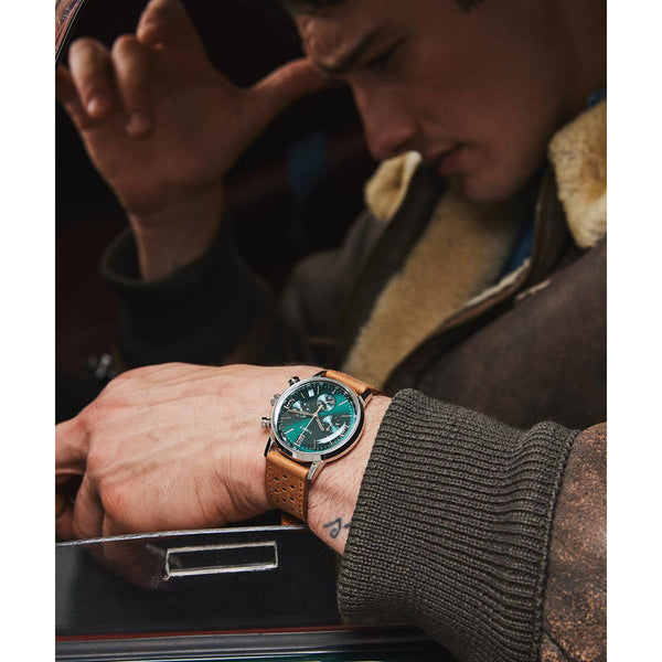 TW2W10100 Reloj Timex Marlin Cronógrafo de hombre correa de cuero - Cuero Marrón