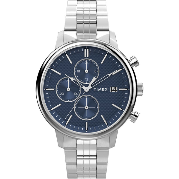 TW2W67900 Reloj Timex Chicago Hombre Acero Inoxidable Azul