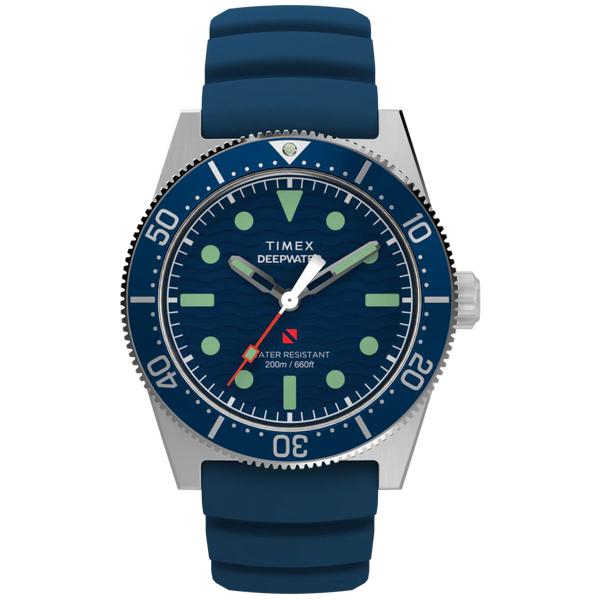 TW2W74600 Reloj Timex Deepwater Hombre Caucho Azul Marino