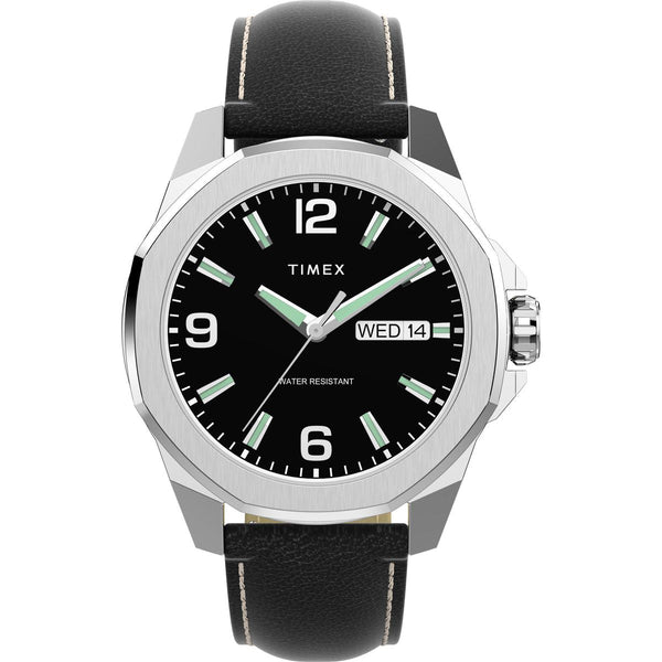 TW2W92900 Reloj Timex Essex de hombre correa de cuero - Cuero Negro