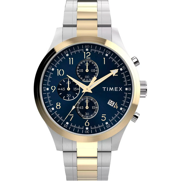 TW2Y01500 Reloj Timex Weston Dress Hombre Acero Bicolor Azul