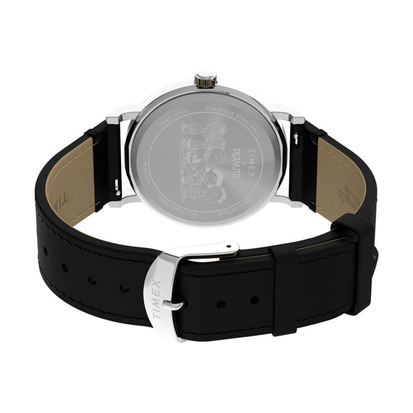 TW2Y31000 Reloj Timex X Peanuts de hombre correa de cuero Snoopy - Cuero Negro