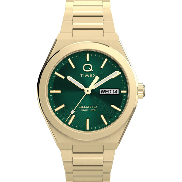 TW2Y35100 Reloj Timex Q de hombre correa de metal - Acero Inoxidable Dorado