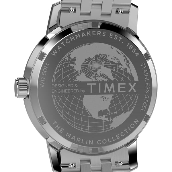 TW2Y47600 Reloj Timex Marlin GMT Hombre Correa Acero Azul