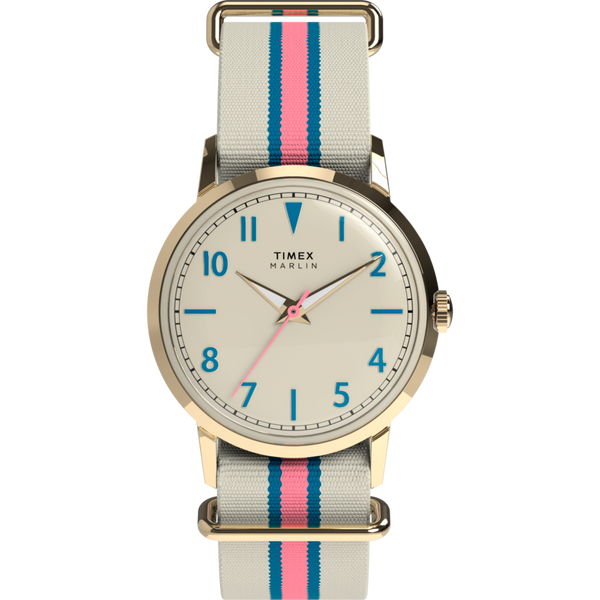 TW2Y49800 Reloj Timex Marlin Mujer Caja Dorada Correa Tela