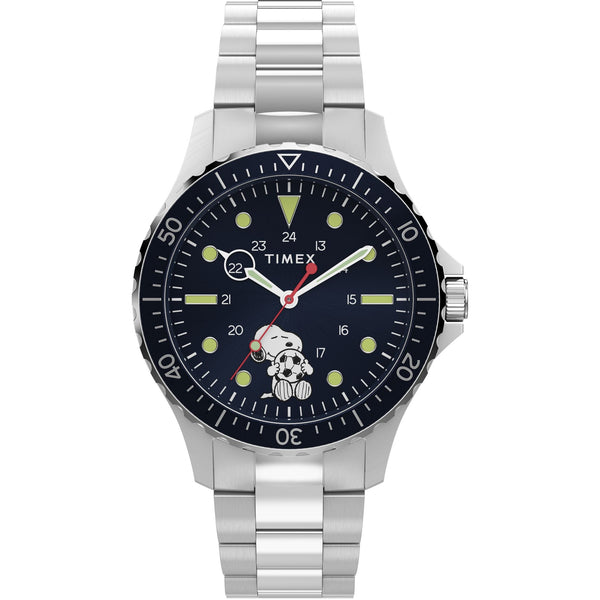 TW2Y53900 Reloj Timex Snoopy Soccer Hombre Correa Acero