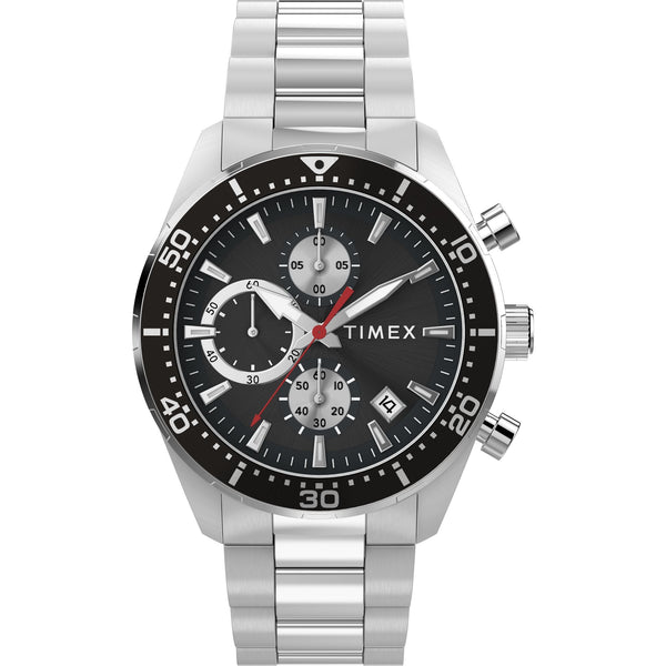TW2Y56900 Reloj Timex Ridgefield Hombre Acero Plateado Negro