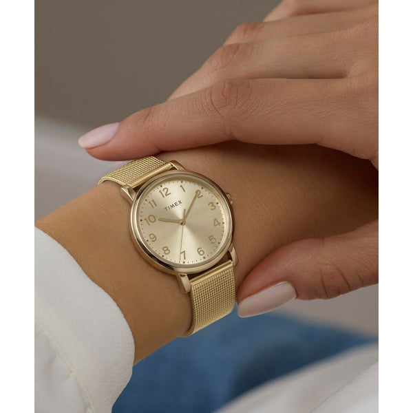 TW2Y68900 Reloj Timex Standard Mujer Dorado Correa Malla
