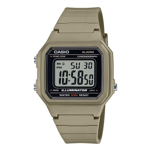 W-217H-5AV Reloj Casio Digital Vintage Clásico Illuminator para Caballero con Banda de Goma — original con garantía, La Reloj