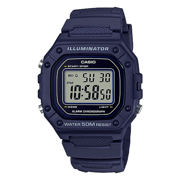 W-218H-2AV Reloj Casio para Caballero, Illuminator con Cronógrafo — original con garantía, La Relojería GT