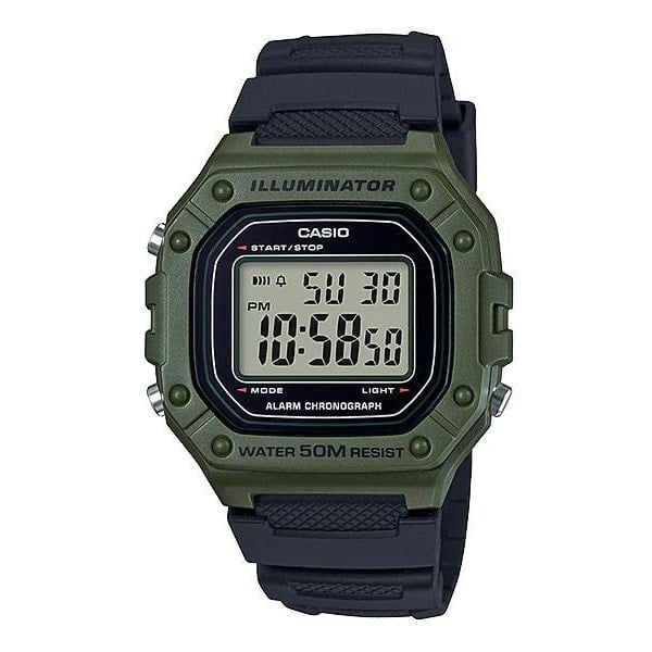 W-218H-3AV Reloj Casio para Hombre, Illuminator con Cronógrafo — original con garantía, La Relojería GT