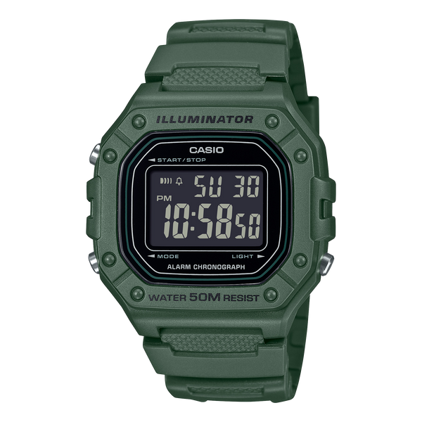 W-218H-3BV Reloj Casio de hombre pulsera de resina 44 mm — original con garantía, La Relojería GT