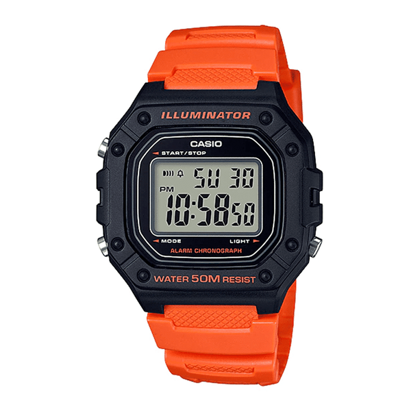 W-218H-4B2V Reloj Casio para Hombre, Illuminator con Cronógrafo — original con garantía, La Relojería GT