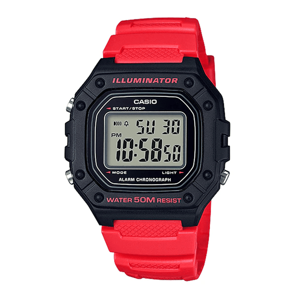 W-218H-4BV Reloj Casio para Hombre, Illuminator con Cronógrafo — original con garantía, La Relojería GT