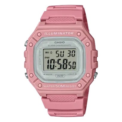 W-218HC-4AV Reloj Casio para Mujer, Illuminator con Cronógrafo 44 mm — original con garantía, La Relojería GT