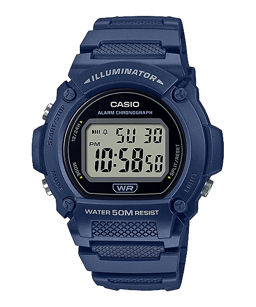 W-219H-2AV Reloj Casio para Hombre, Illuminator con Cronógrafo — original con garantía, La Relojería GT