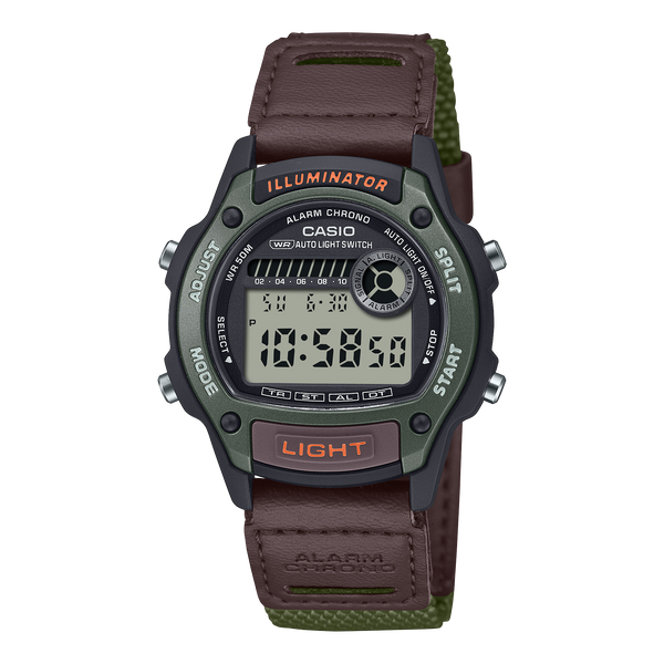 W-220HF-3AV Reloj Casio digital de hombre correa de piel — original con garantía, La Relojería GT