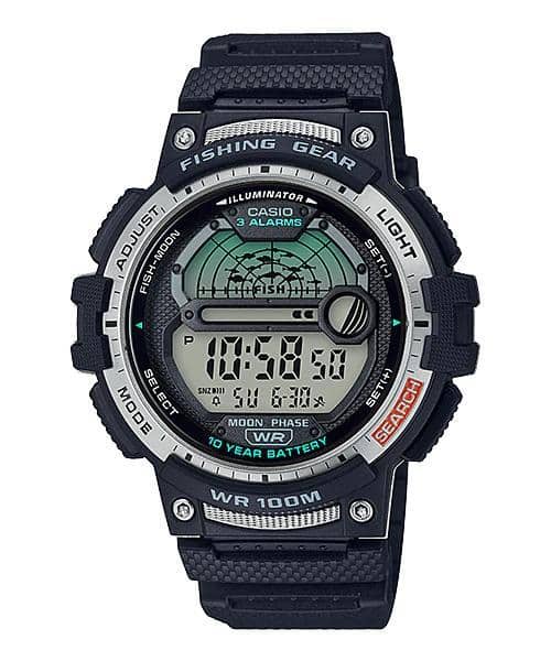 WS-1200H-1AV Reloj Casio Illuminator para hombre Fase Lunar - Negro