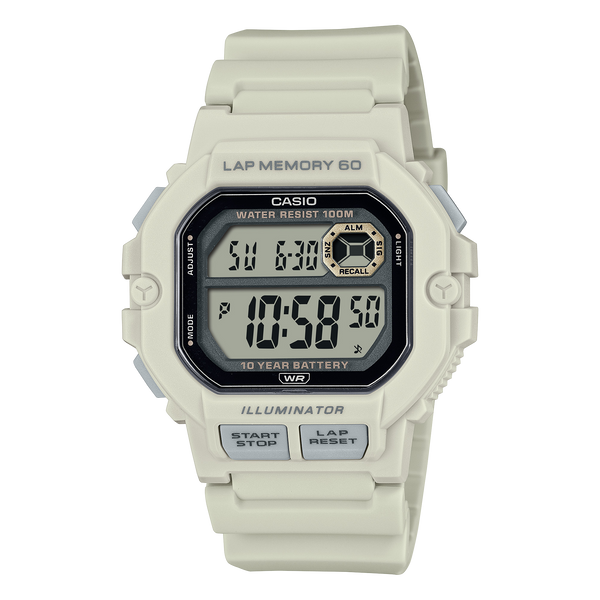 Reloj WS-1400H-8AV Casio de caballero pulsera de caucho 10 años de bateria 47 mm — original con garantía, La Relojería GT