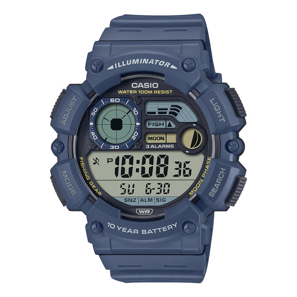 WS-1500H-2AV Reloj Casio para Hombre, Fishing Gear, Fase Lunar 54 mm — original con garantía, La Relojería GT