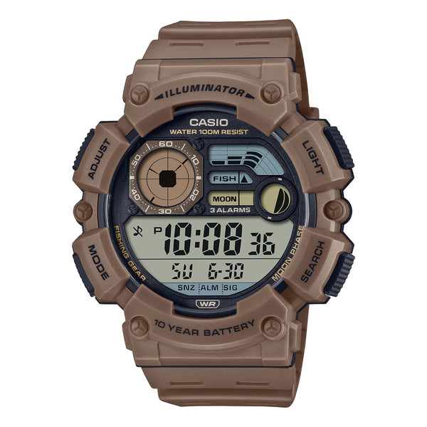 WS-1500H-5AV Casio Reloj para Hombre, Fishing Gear, Fase Lunar 54 mm — original con garantía, La Relojería GT