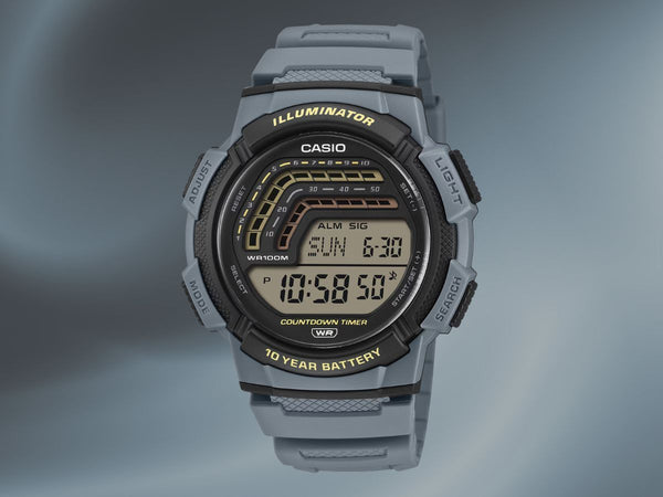WS-1800-2AV Reloj Casio de hombre digital banda de caucho — imagen 2 de 3