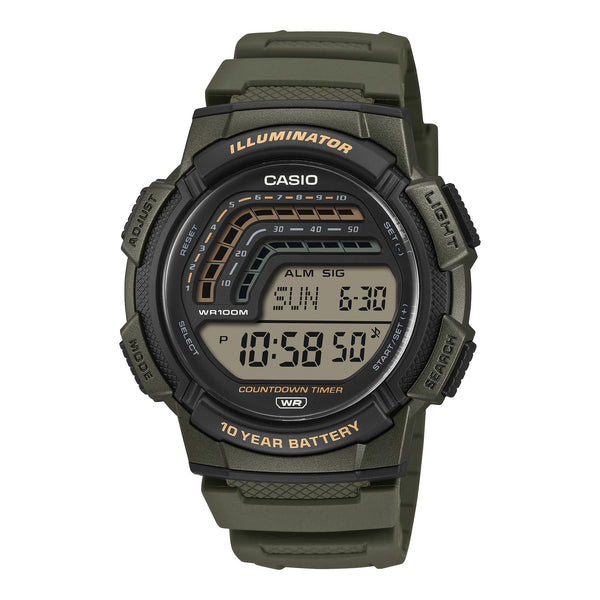 WS-1800-3AV Reloj Casio digital de hombre correa de resina 45 mm — original con garantía, La Relojería GT