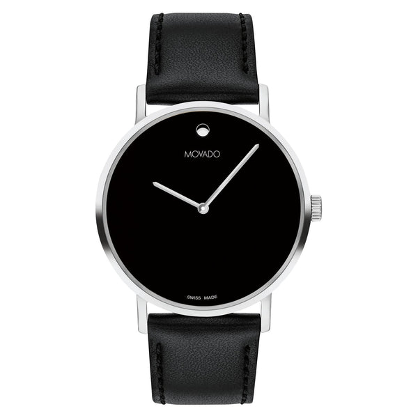 Movado Signature 0607589R reloj de hombre correa de piel negra