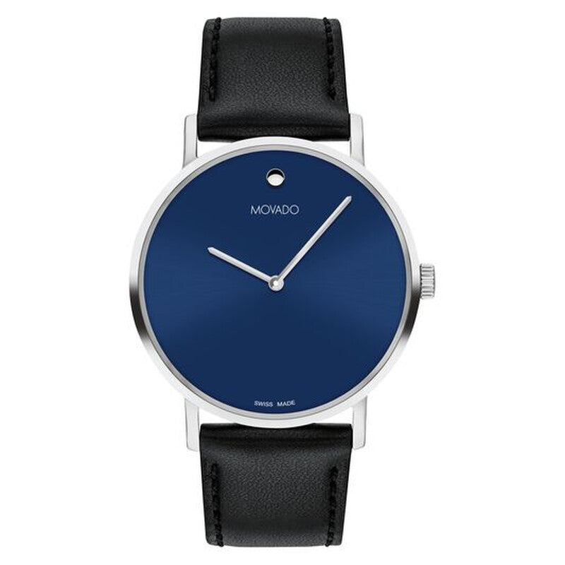 Movado Signature 0607590 reloj de hombre correa de piel negra
