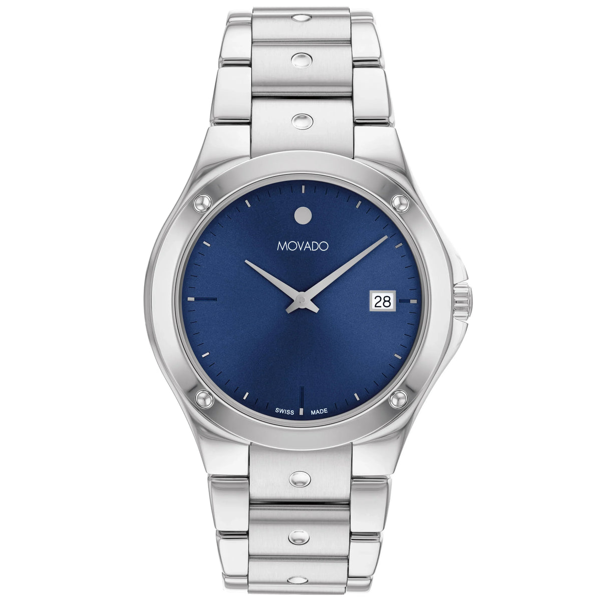0607700 Reloj Movado Excel unisex pulsera de metal plateado 40 mm
