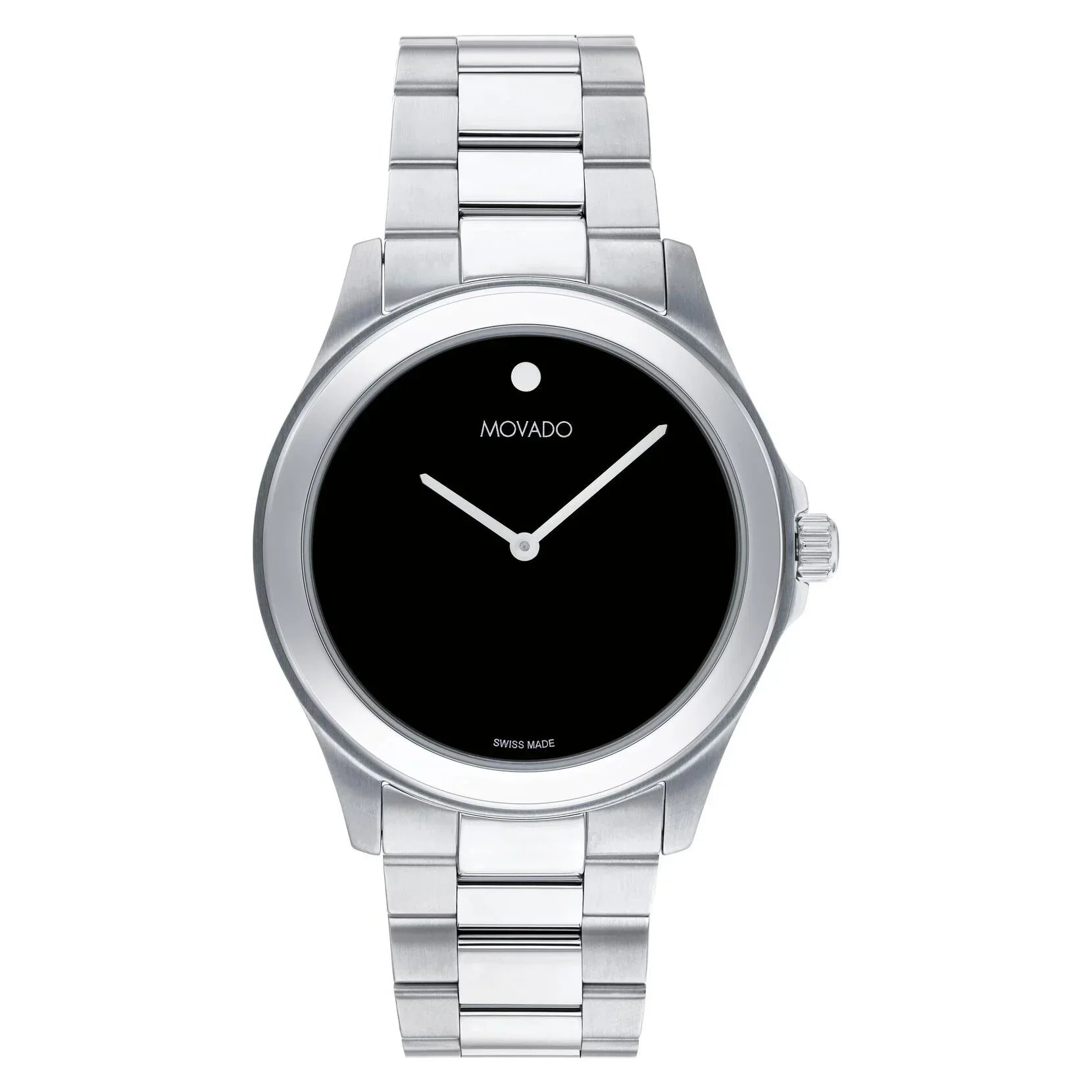 0607717 Reloj Movado Challenger Hombre Acero Esfera Negra