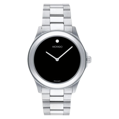 0607717 Reloj Movado Challenger Hombre Acero Esfera Negra