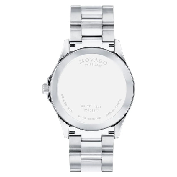 0607718 Reloj Movado Challenger de hombre pulsera de metal plateado