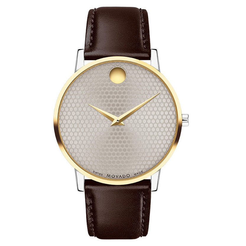 Movado Museum Classic 0607800 reloj de hombre correa de piel marrón