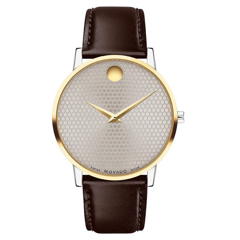 Movado Museum Classic 0607800 reloj de hombre correa de piel marrón