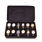 Caja Tancy TC-025 para 12 Relojes Acolchada de Piel
