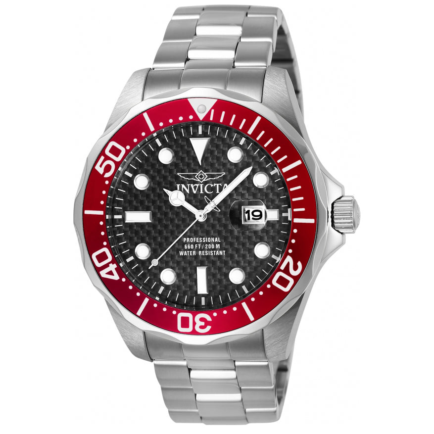 Reloj Invicta Pro Diver Hombre Correa Acero Rojo - Reloj original en Guatemala