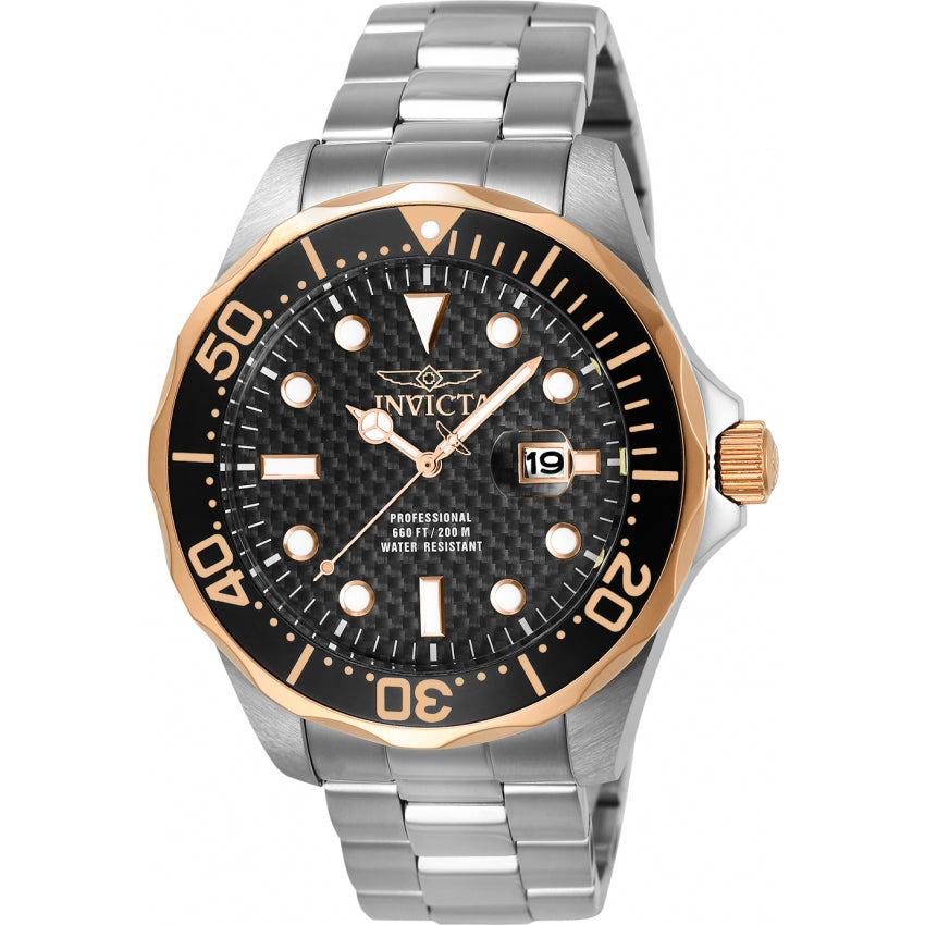 Invicta Pro Diver para caballero pulsera de metal 47 mm - Negro - 12567