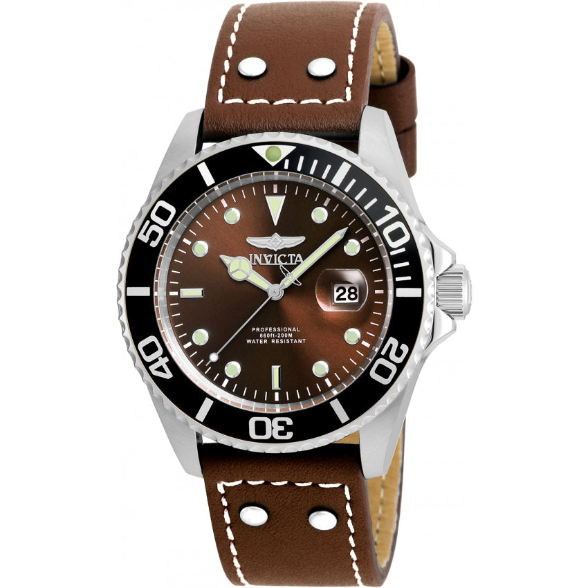 Reloj Invicta Pro Diver de hombre banda de piel 43 mm - Café - 22070