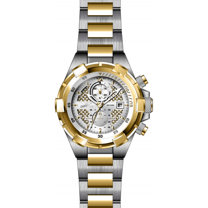 Reloj Invicta Aviator Hombre Acero Bicolor Plata - Vista lateral
