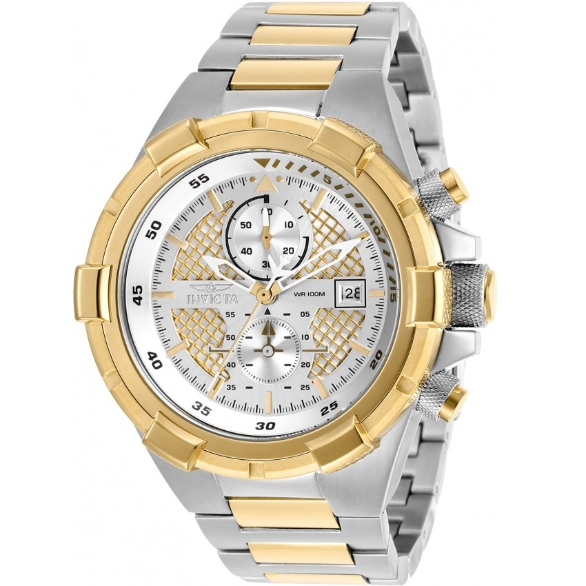 Reloj Invicta Aviator Hombre Acero Bicolor Plata - Reloj original en Guatemala