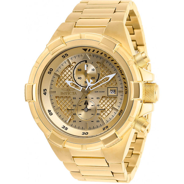 Reloj Invicta Aviator de hombre pulsera de metal 50 mm - Dorado - 28122 — original con garantía, La Relojería GT