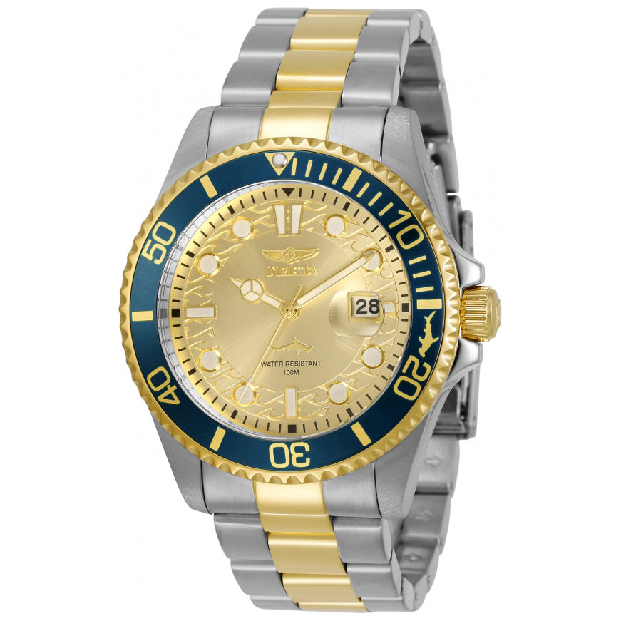 Reloj Invicta Aviator para hombre pulsera de metal 45mm - Dorado - 30022