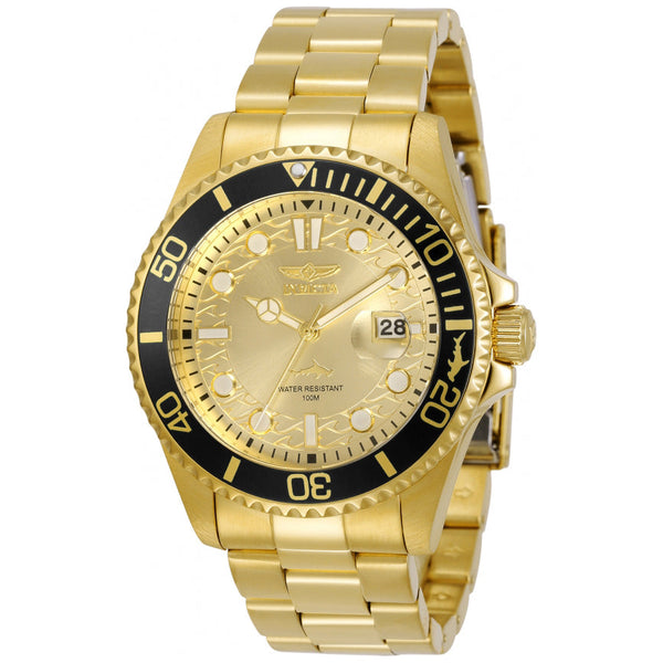 Reloj Invicta Aviator para hombre pulsera de metal 45mm - Dorado - 30025