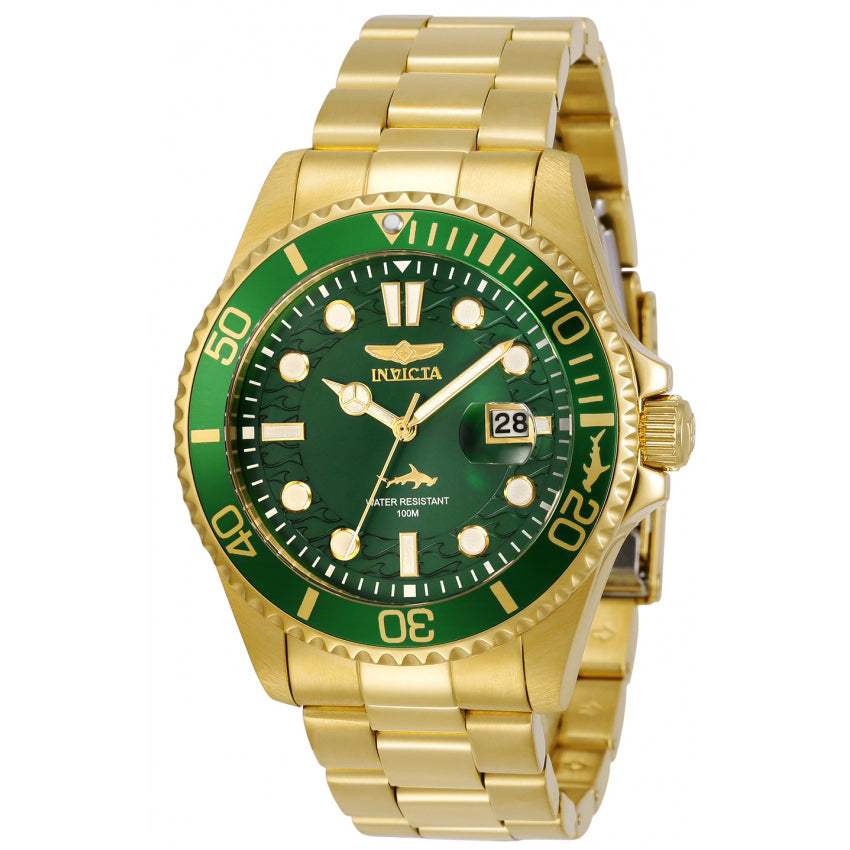 Reloj Invicta Aviator para hombre pulsera de metal 45mm - Verde - 30027