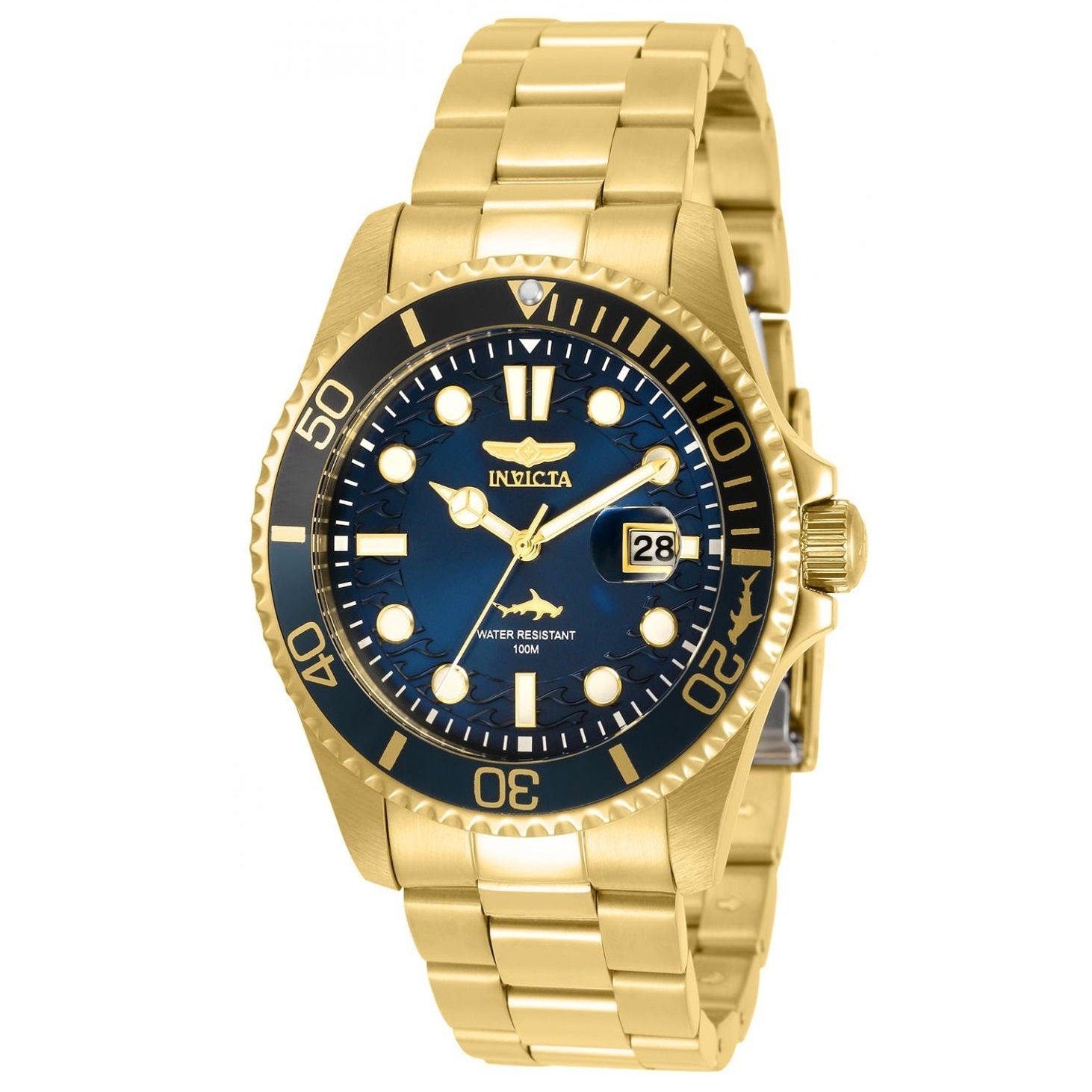 Reloj Invicta Aviator para hombre pulsera de metal 45mm - Azul - 30810