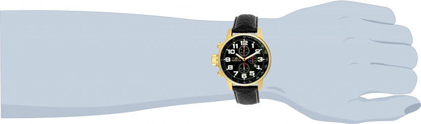 Reloj Invicta Force Zager Hombre Cuero Negro - Detalle de esfera