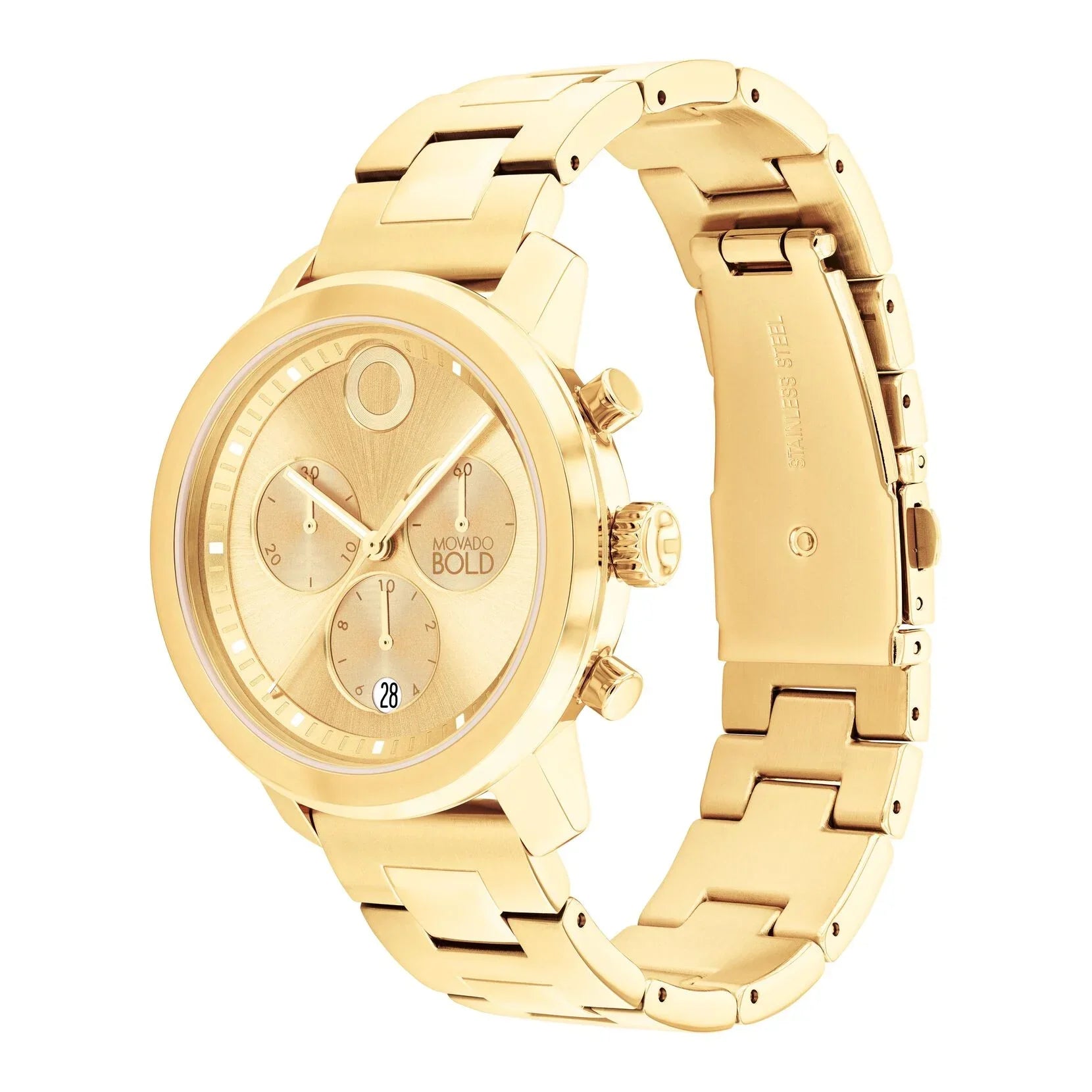 3601002 Reloj Movado Bold Unisex Brazalete de Acero Dorado