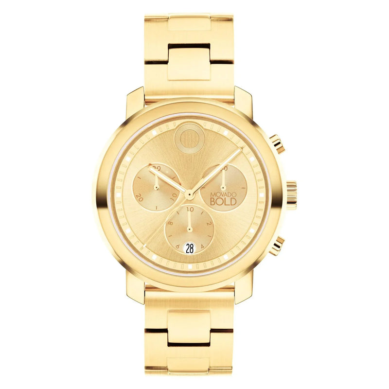 3601002 Reloj Movado Bold unisex brazalete de acero dorado